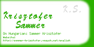 krisztofer sammer business card